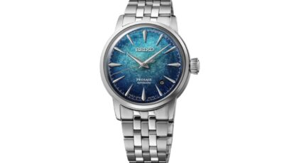 A Seiko Presage Cocktail Time számlapja most egy látványos zúzott jég textúrát kapott