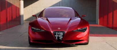 Az Alfa Romeo új korszaka hátrafelé nyíló ajtókkal és hibrid V6-ossal érkezik