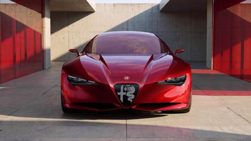 Az Alfa Romeo új korszaka hátrafelé nyíló ajtókkal és hibrid V6-ossal érkezik